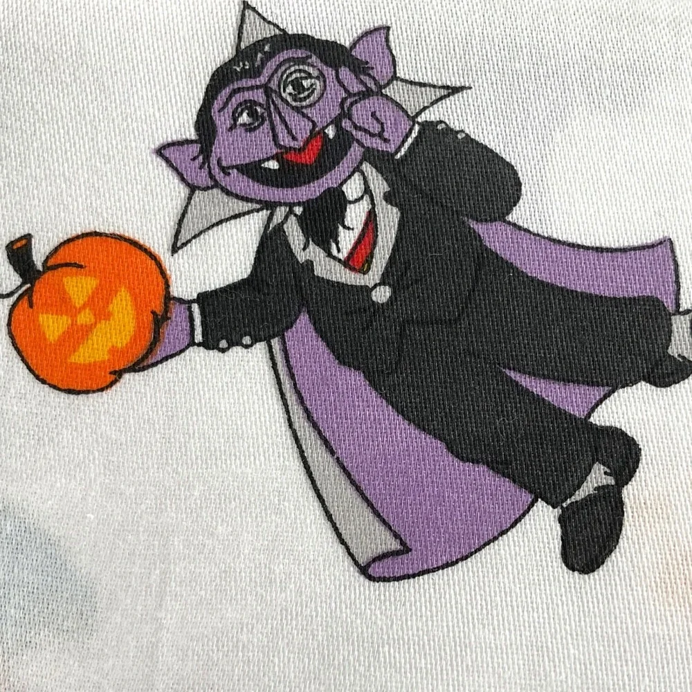 Sesame Street Halloween Twin Sheet Set 100% Cotton 3pc Elmo Cookie Monster Count